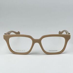 NEW Gucci GG1536O 007 Nude Women Square Eyeglasses GG 1536O